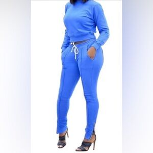 Laid Back Legging Set - Crew Neck, Cropped LS Top / Legging